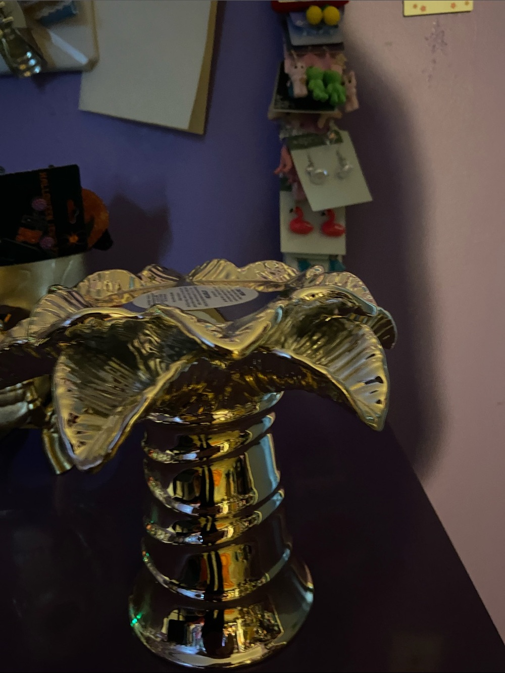 Gold Decorative Pedestal - Elegant Home Accents candle holder
